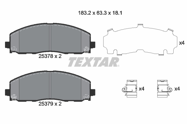 TEXTAR Első fékbetét 2537801_TEXTAR