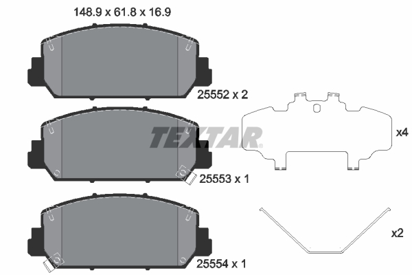 TEXTAR Első fékbetét 2555201_TEXTAR