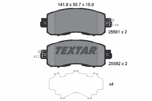 TEXTAR Első fékbetét 2558101_TEXTAR