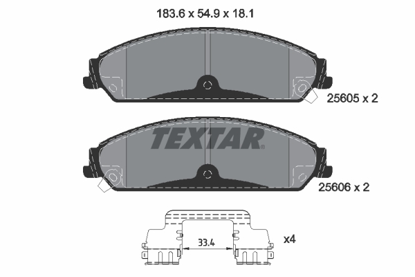 TEXTAR Első fékbetét 2560501_TEXTAR