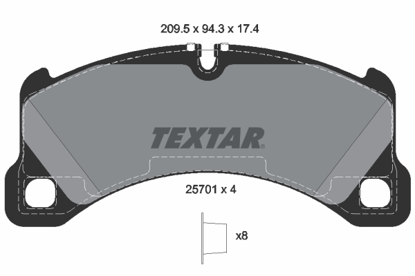 TEXTAR Első fékbetét 2570101_TEXTAR