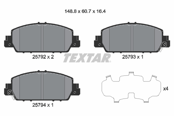 TEXTAR Első fékbetét 2579201_TEXTAR