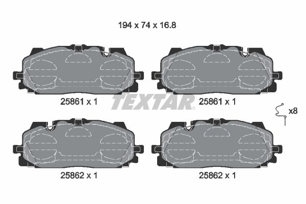 TEXTAR Első fékbetét 2586101_TEXTAR