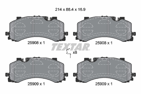 TEXTAR Első fékbetét 2590801_TEXTAR