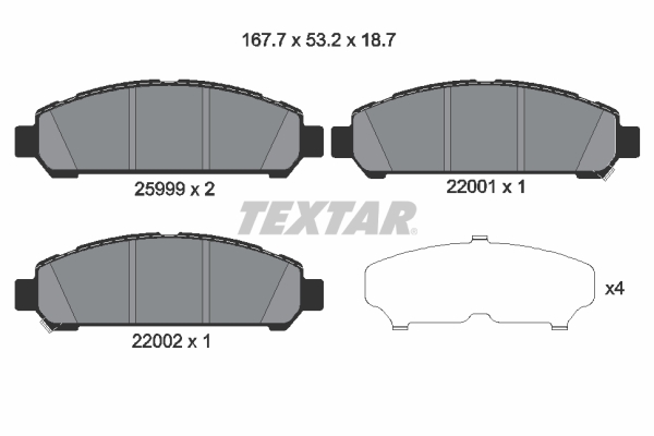 TEXTAR Első fékbetét 2599901_TEXTAR