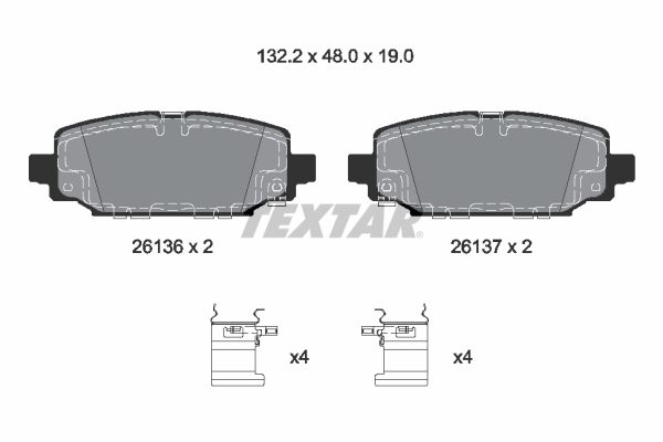 TEXTAR Fékbetét, mind 2613601_TEXTAR