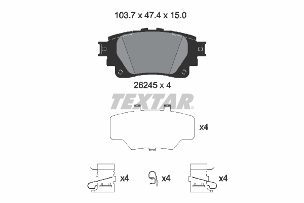 TEXTAR Fékbetét, mind 2624501_TEXTAR