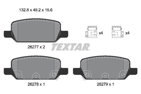 TEXTAR Fékbetét, mind 2627701_TEXTAR