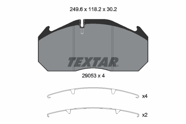 TEXTAR Fékbetét, mind 2905301_TEXTAR