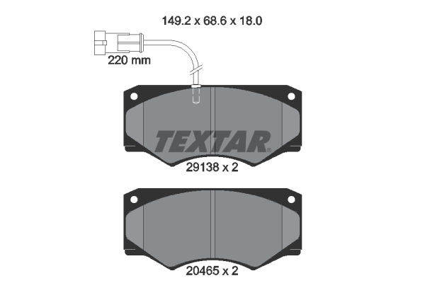 TEXTAR Első fékbetét 2913801_TEXTAR