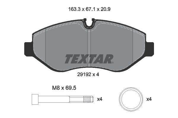 TEXTAR Fékbetét, mind 2919209_TEXTAR