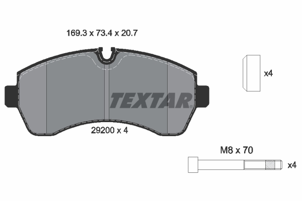 TEXTAR Első fékbetét 2920001_TEXTAR