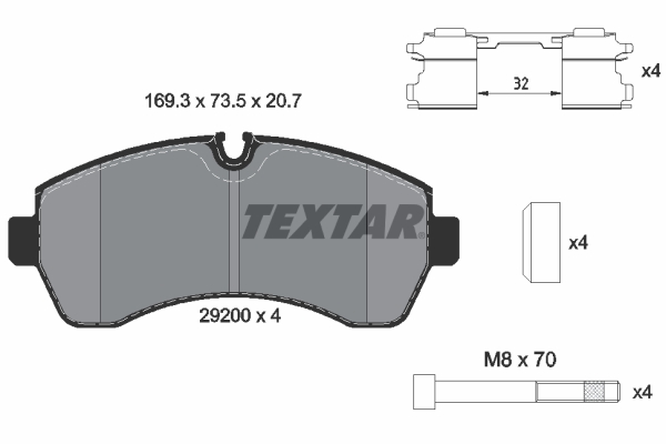 TEXTAR Első fékbetét 2920002_TEXTAR