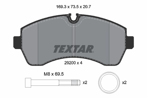 TEXTAR Fékbetét, mind 2920006_TEXTAR