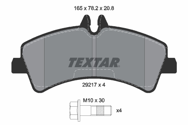 TEXTAR Hátsó fékbetét 2921702_TEXTAR