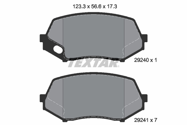 TEXTAR Első fékbetét 2924001_TEXTAR