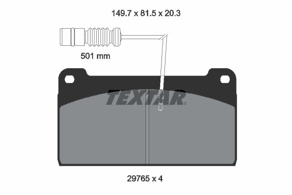 TEXTAR Hátsó fékbetét 2976502_TEXTAR