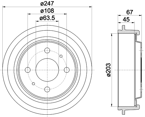 TEXTAR Fékdob 94001600_TEXTAR