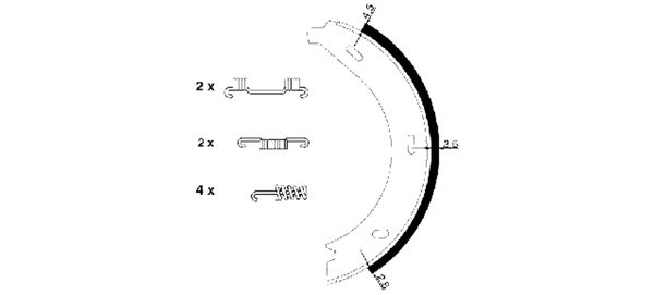 TEXTAR Fékpofa 91054600_TEXTAR