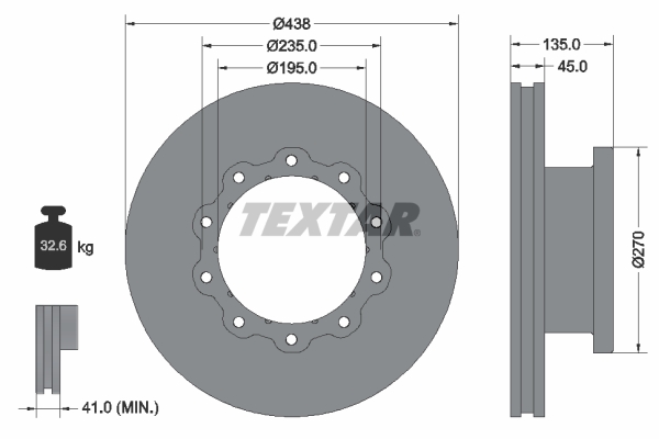 TEXTAR Féktárcsa, mind 93058200_TEXTAR