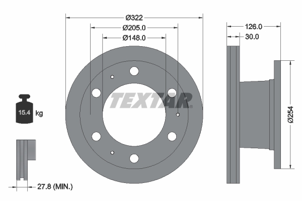 TEXTAR Féktárcsa, mind 93084300_TEXTAR