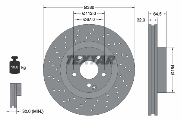 TEXTAR Féktárcsa, mind 92120205_TEXTAR