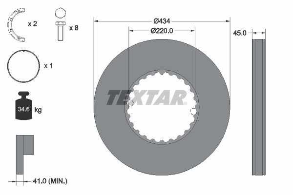 TEXTAR Féktárcsa, mind 93272100_TEXTAR