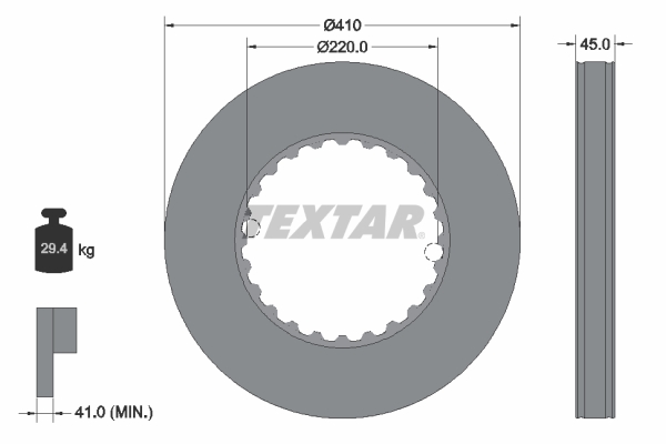 TEXTAR Féktárcsa, mind 93291300_TEXTAR