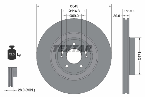 TEXTAR Féktárcsa, mind 92314805_TEXTAR