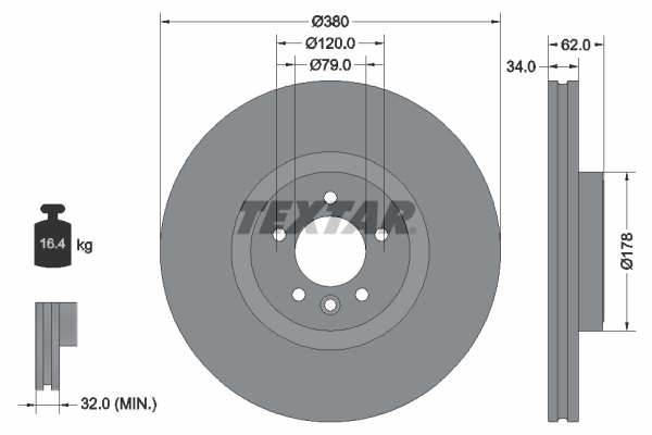 TEXTAR Féktárcsa, mind 92316405_TEXTAR