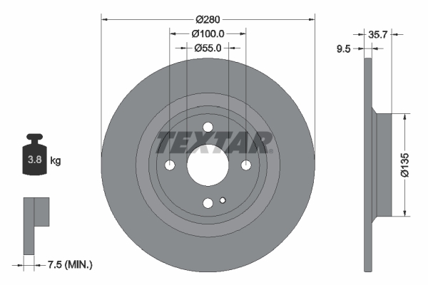 TEXTAR Féktárcsa, mind 92320003_TEXTAR