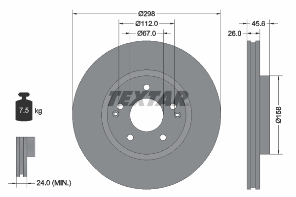 TEXTAR Féktárcsa, mind 92322903_TEXTAR