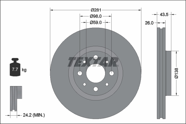 TEXTAR Féktárcsa, mind 92344703_TEXTAR