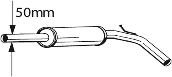 BOSAL Kipufogódob, középső 233-395_BOSAL