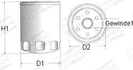 CHAMPION F122/606 Olajszűrő