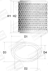 CHAMPION Levegőszűrő CAF100237R