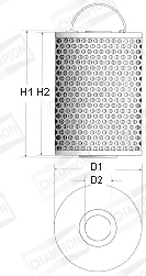 CHAMPION Olajszűrő betét X108/606