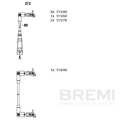 BREMI Gyújtókábel készlet 272_BRE