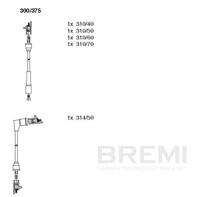 BREMI Gyújtókábel készlet 300/375_BRE