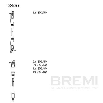 BREMI Gyújtókábel készlet 300/388_BRE