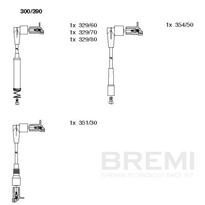 BREMI Gyújtókábel készlet 300/390_BRE