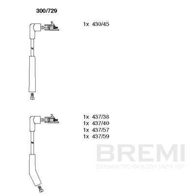 BREMI Gyújtókábel készlet 300/729_BRE