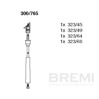 BREMI Gyújtókábel készlet 300/765_BRE