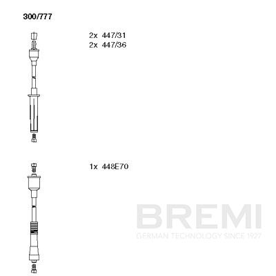 BREMI Gyújtókábel készlet 300/777_BRE