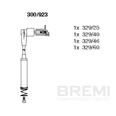 BREMI Gyújtókábel készlet 300/923_BRE