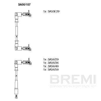 BREMI Gyújtókábel készlet 3A00/157_BRE