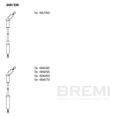 BREMI Gyújtókábel készlet 600/139_BRE