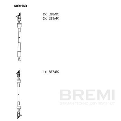 BREMI Gyújtókábel készlet 600/163_BRE