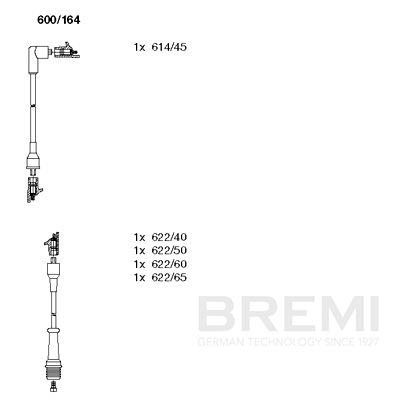 BREMI Gyújtókábel készlet 600/164_BRE