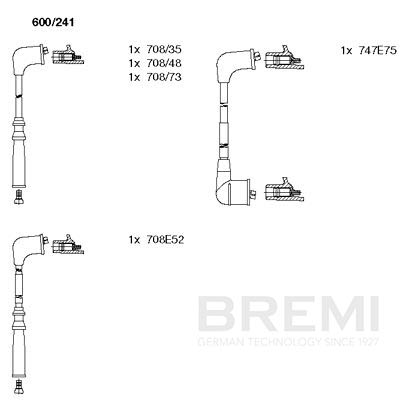 BREMI Gyújtókábel készlet 600/241_BRE